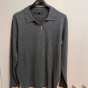 Men's Gray Sweater with Zipper Purchased in Italy